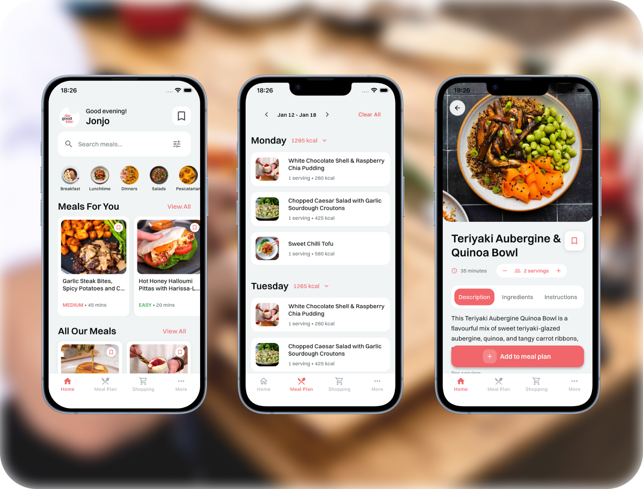 The Goode Bite Meal Planner & Recipe App.